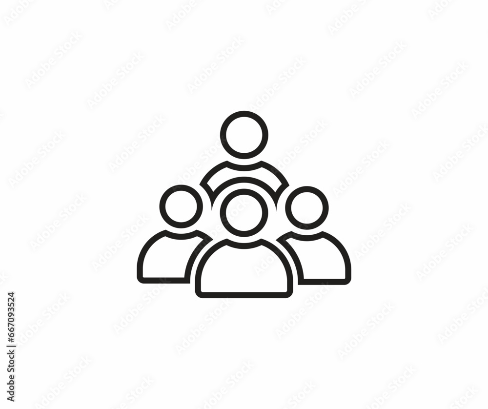 People icon in Basic straight flat style. Collection of vector symbol on white background. Vector illustration. People icon in Basic straight flat style. Collection of vector symbol on white background. Vector illustration.
