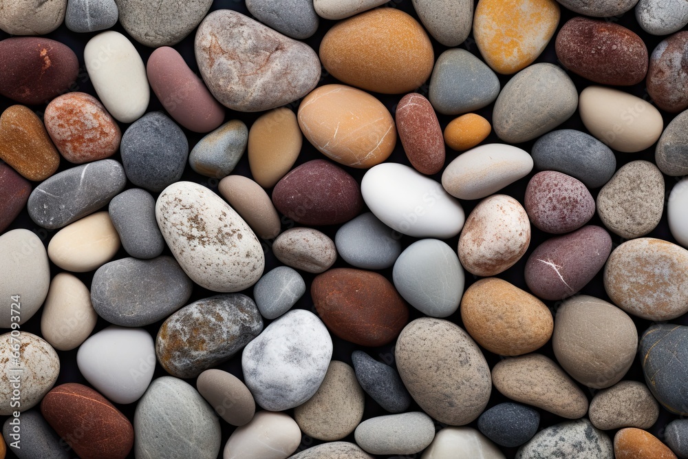 Nature artistry. Textured stones background and pebbles. Zen garden serenity. Smooth pebbles and round rocks. Beachside treasures. Natural elegance. Patterns in stone