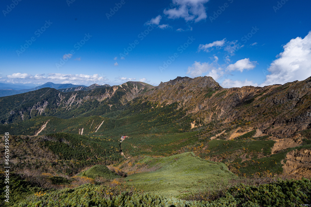 中岳（八ヶ岳）からの眺望　硫黄岳方面