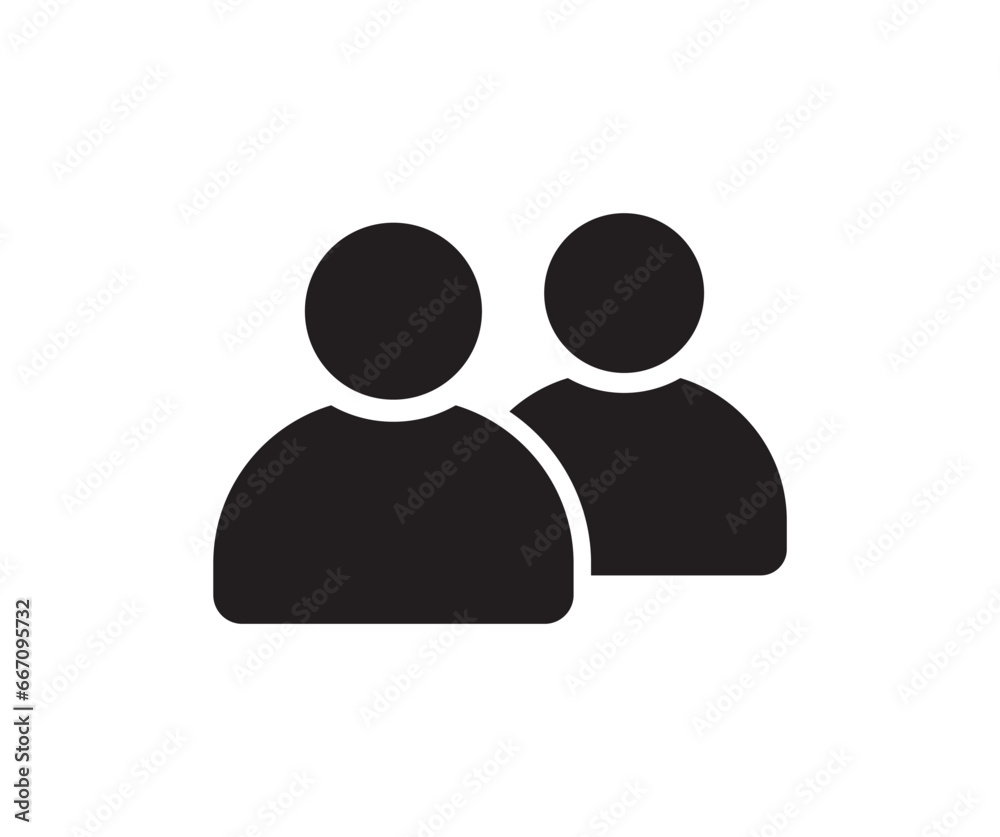 People icon in Basic straight flat style. Collection of vector symbol on white background. Vector illustration. People icon in Basic straight flat style. Collection of vector symbol on white background. Vector illustration.