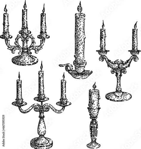candlestick set hand drawn. market data, analysis chart, stock currency candlestick vector sketch. isolated black illustration