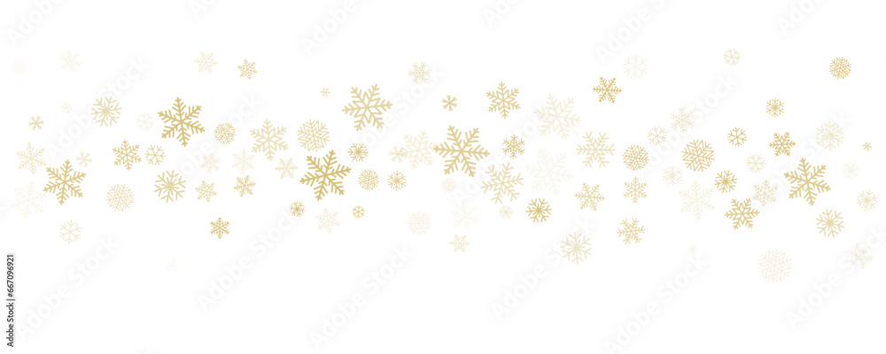 Christmas snowflakes background. Winter gold snow falling minimal decoration, greeting card. Noel subtle backdrop. Vector illustration Christmas snowflakes background. Winter gold snow falling minimal decoration, greeting card. Noel subtle backdrop. Vector illustration