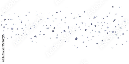 Silver stars vector background  sparkling Christmas confetti falling isolated on white. magic shining flying stars glitter backdrop  sparkle border