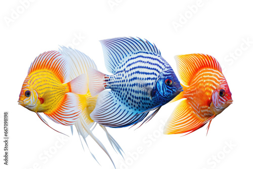 Vibrant Tropical Fish Aquarium on Transparent Background