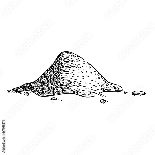 organic cinnamon hand drawn. ingredient aromatic, dry cinnamon, stick cinamon organic cinnamon vector sketch. isolated black illustration