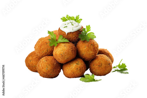 Vegetarian Falafel on Transparent Background