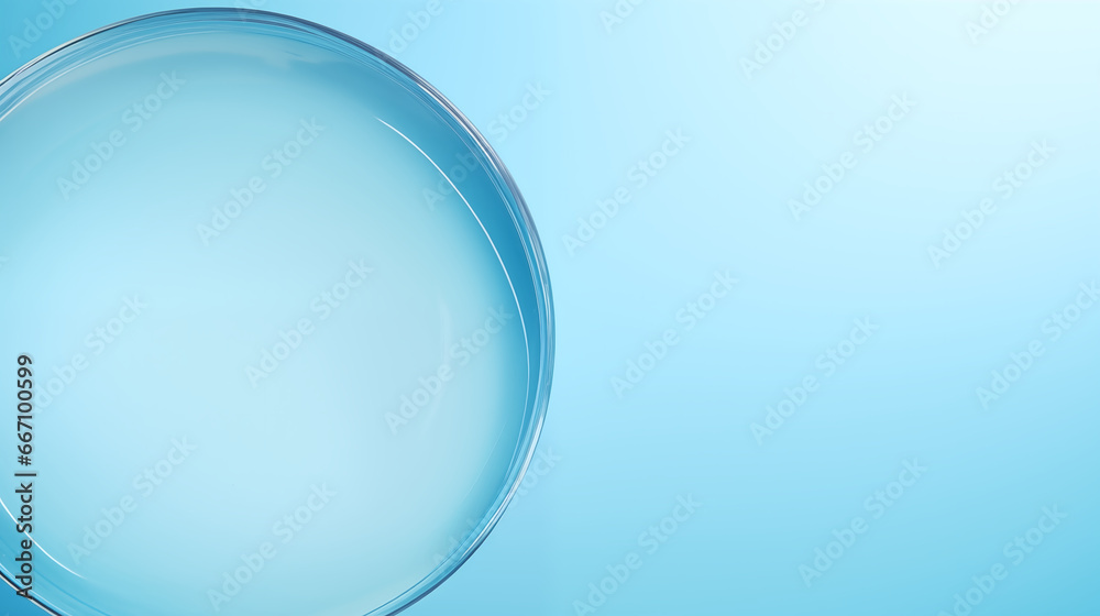 Obraz premium Abstract glass bubble crystal ball on blue background.