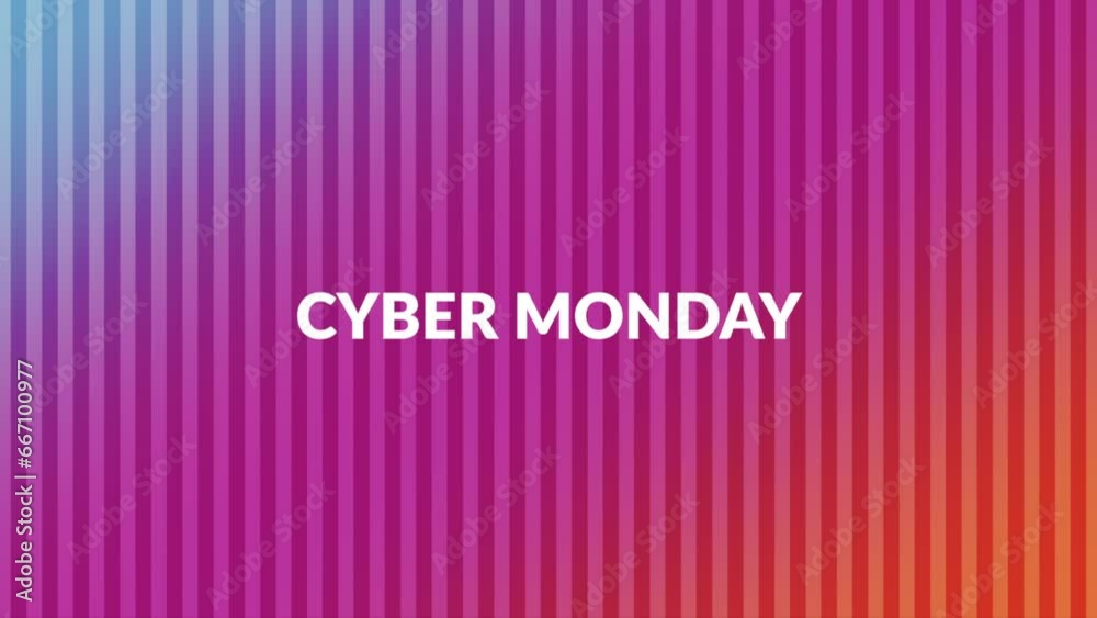 Modern Cyber Monday text with lines on purple gradient, motion abstract holidays, minimalism and promo style background Modern Cyber Monday text with lines on purple gradient, motion abstract holidays, minimalism and promo style background