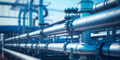  Closeup of an intricate network of pipes and pumps, transporting various chemicals and liquids through different stages of the paper manufacturing process to maintain precise , generative AI 