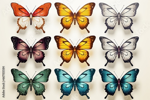 set of butterflies © Man888