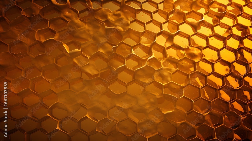 texture nid d'abeille, généré par IA - obrazy, fototapety, plakaty 