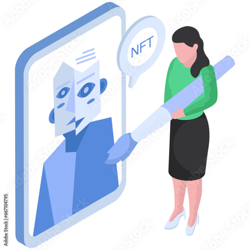 A unique design icon of nft artist