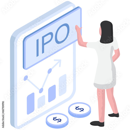 A perfect design illustration of ipo