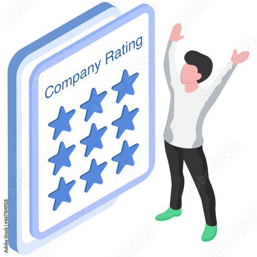 Vector design of company ratings