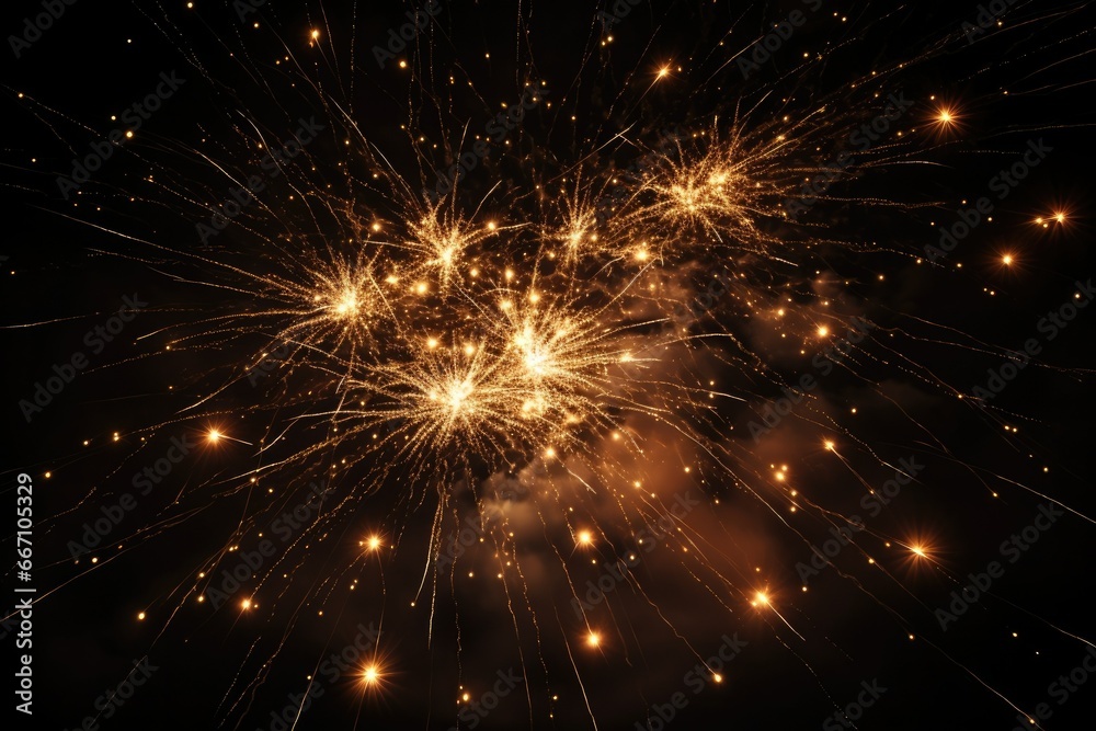 Obraz premium massive firework illuminating the dark sky