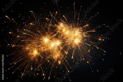 massive firework illuminating the dark sky photo