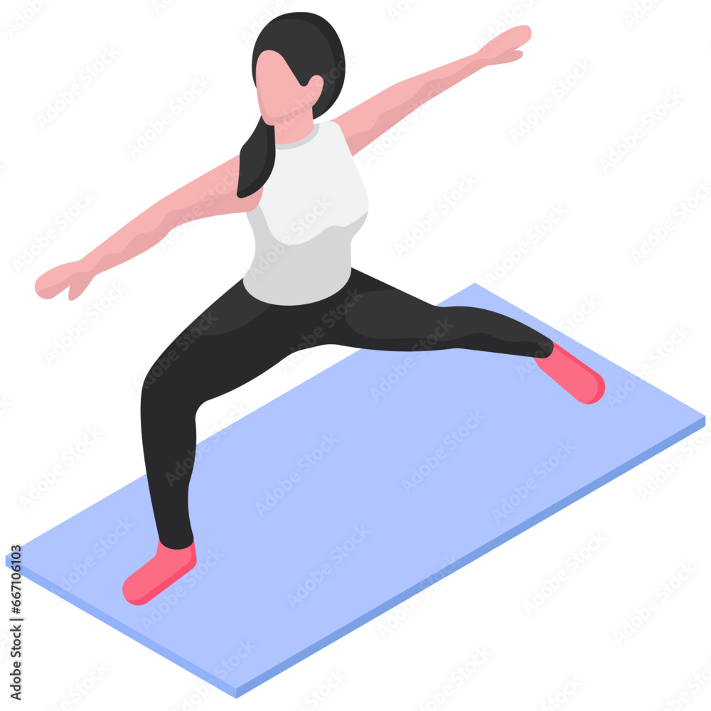 Trendy vector design of yoga