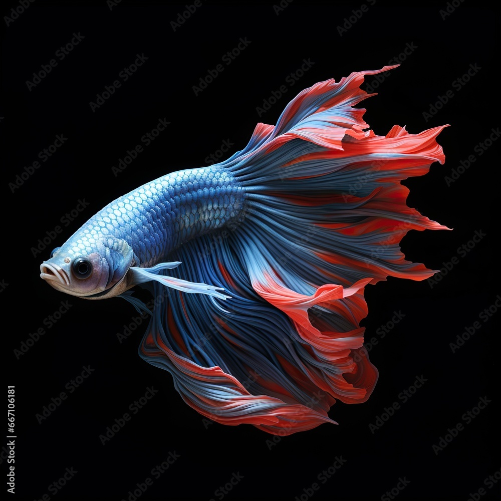 Fototapeta premium fish on blue