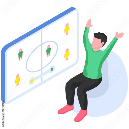 Conceptual flat design illustration of jumping 