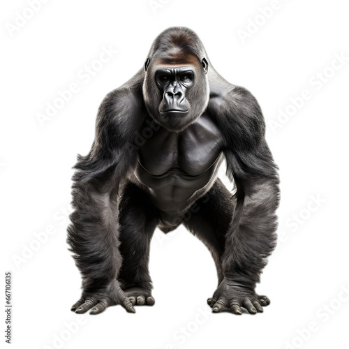 gorilla isolated on transparent or white background