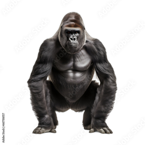 gorilla isolated on transparent or white background