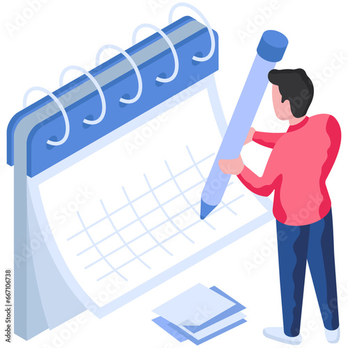 A modern design illustration of schedule