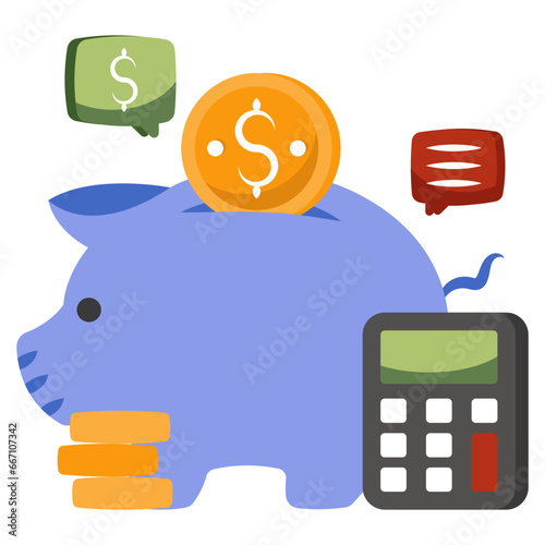 Modern design icon of piggy bank, savings concept vector