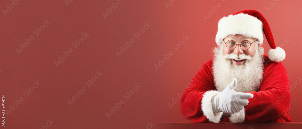 Santa claus, blank banner Santa claus, blank banner