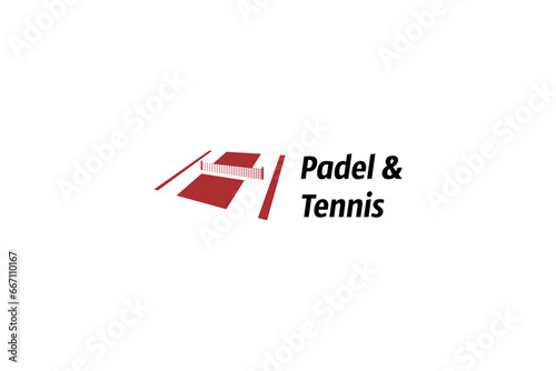 Template logo design solution for haven padel or tennis court, sport club