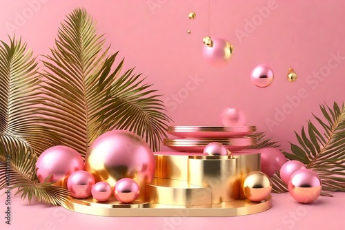 mosaic podium for product presentation 