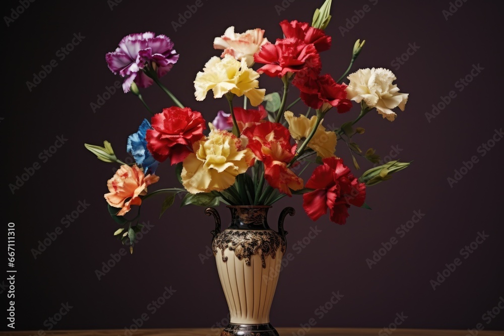 A vase filled with lots of colorful flowers. Perfect for adding a pop of color to any space.