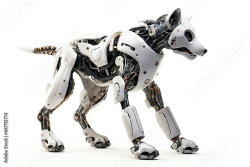 Futuristic robo dog isolated generative ai © Tohamina