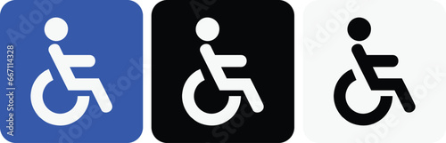 disabled people / international symbol of access on a wall