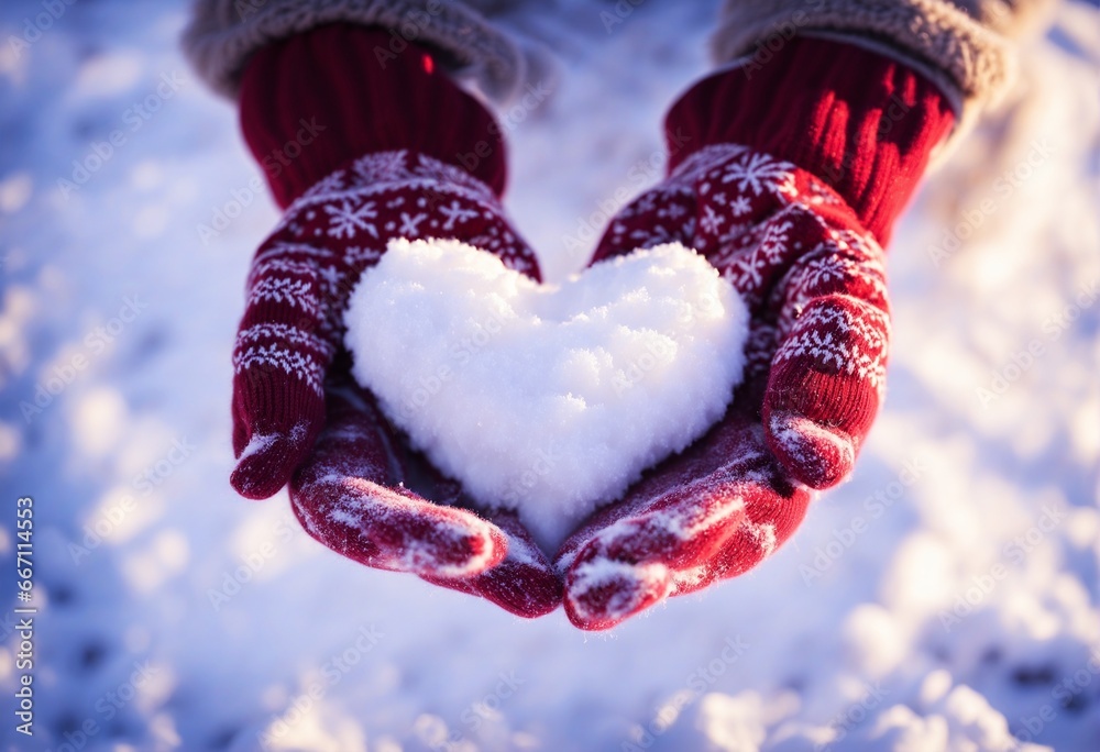 snow and heart