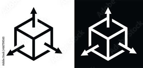 Expand icon. Extension vector symbol. Simple black enlargement icon. EPS10
