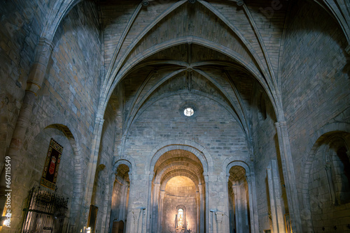 The monastery of San Salvador de Leyre is one of the most important in Spain. Navarre. photo