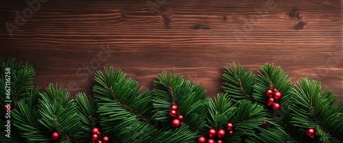 christmas magic on wooden background