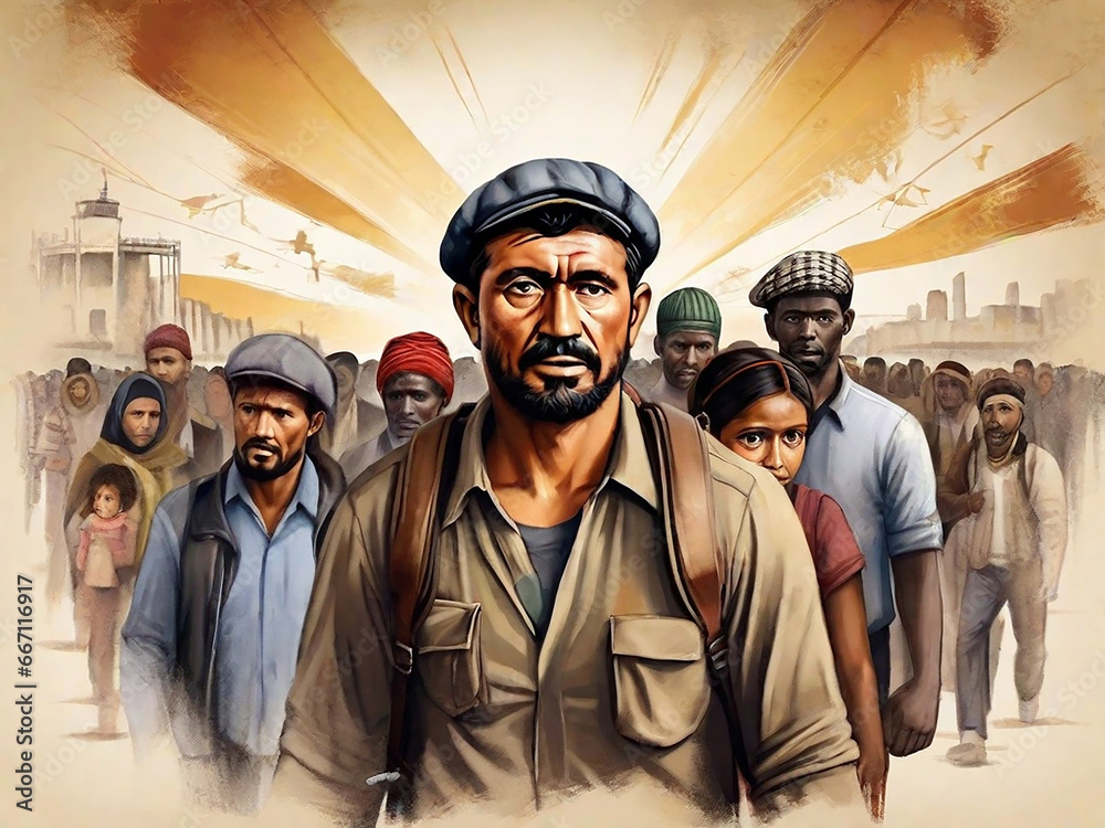 International Migrants Day Background. Generative Ai International Migrants Day Background. Generative Ai
