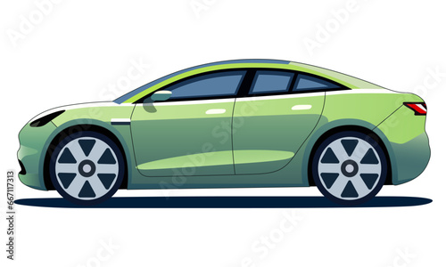 Car isolated on the background. Ready to apply to your design. Vector illustration.