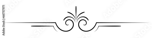Vintage lines. Decorative elements. Border flower collection.