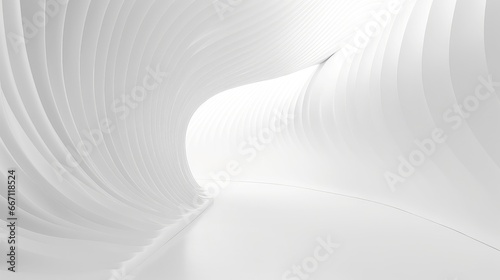 Abstract white architecture background, white geometric wallpaper