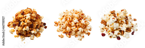 Gourmet Popcorn, transparent background, isolated image, generative AI 