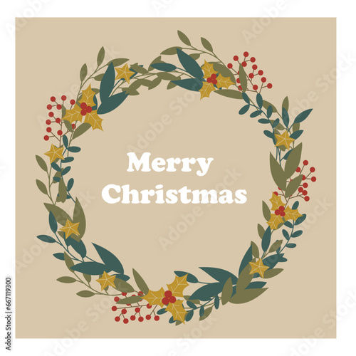 ナチュラルなクリスマスリース