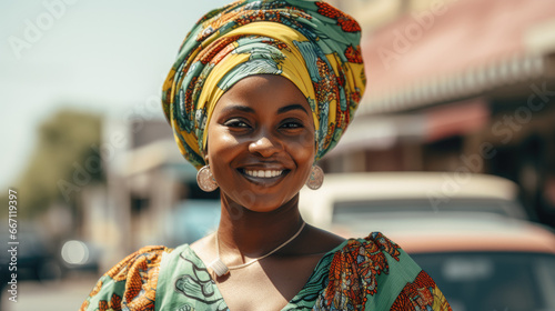 Jolie Femme africaine souriante