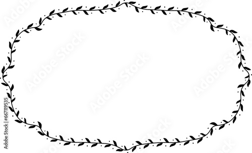 Rectangle Frame laurel wreath silhouette black horizontal vintage frames flower floral leaf border Botanical laurel ornate art leaf Elements design border retro badge decoration element isolated decor