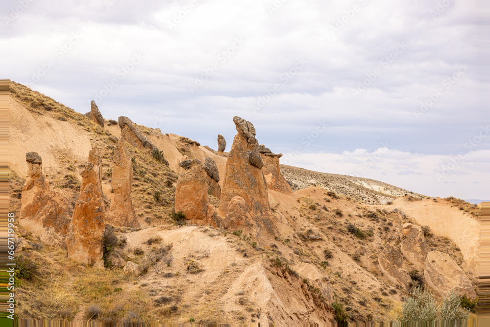 Rock Formation in the Devrent Valley in Cappadocia, Camel Valley, Turkey .