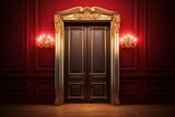 Luxury golden ornamental doors