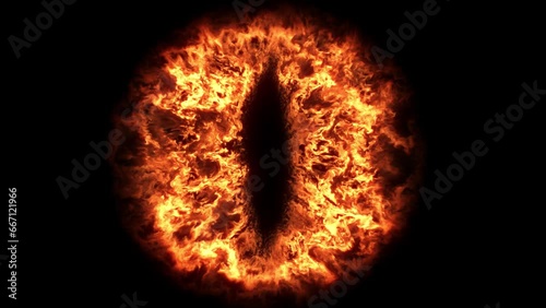 Fiery Magic Eye, seamless loop, 25 FPS.