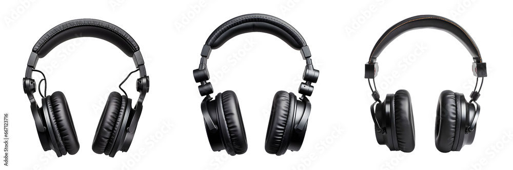black Headphones, transparent background, isolated image, generative AI
black Headphones, transparent background, isolated image, generative AI