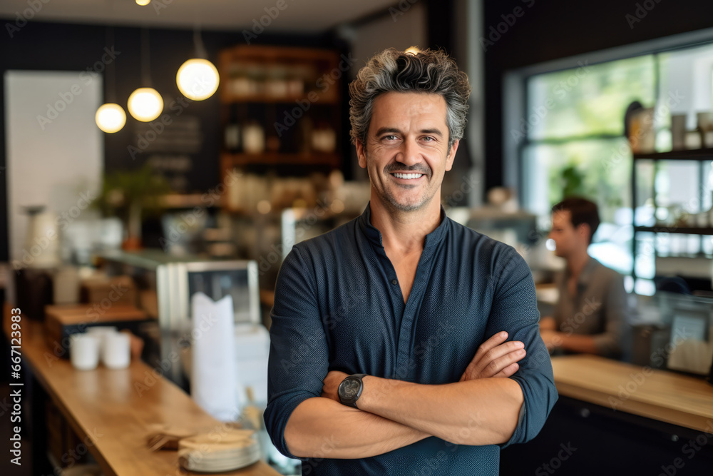 Obraz premium person in cafe
